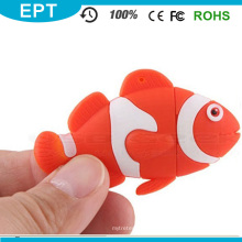 Red Fish Shaped Custom Logo PVC USB Flash Drive (TG141)